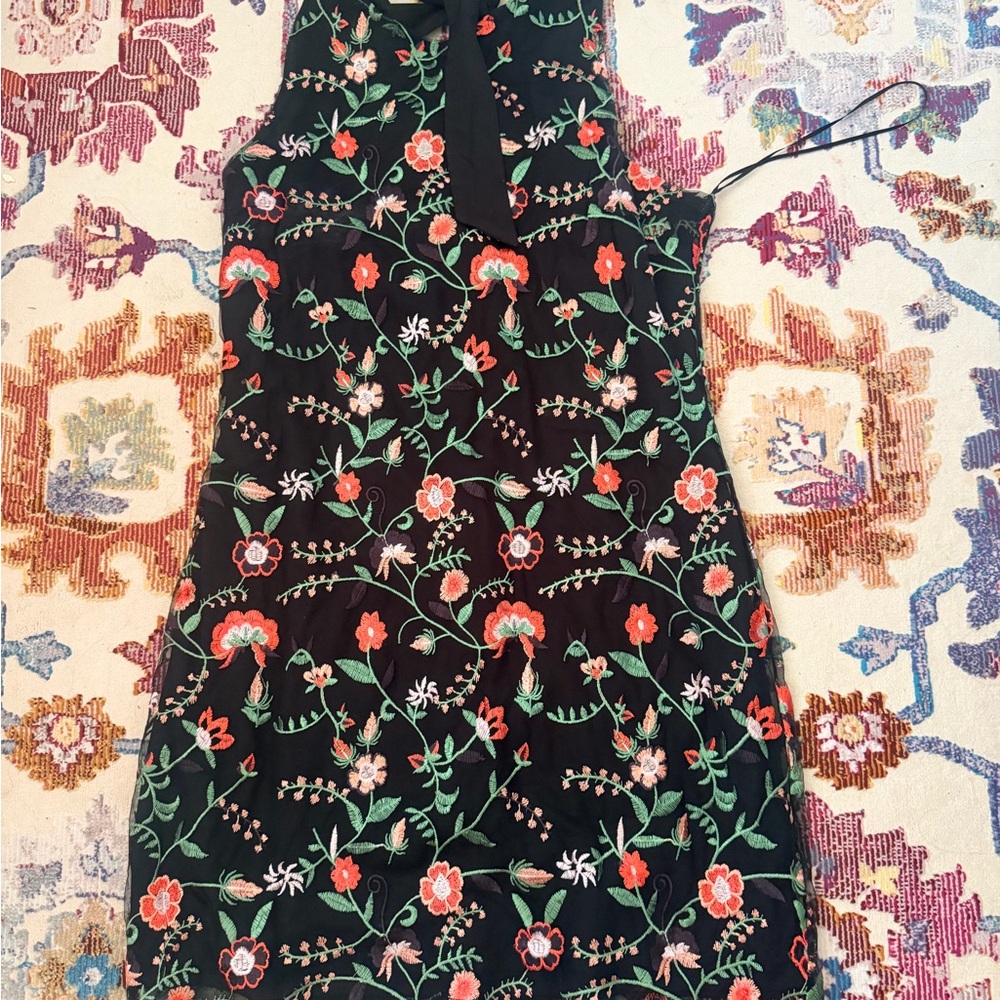Sam Edelman Black Floral Midi Dress